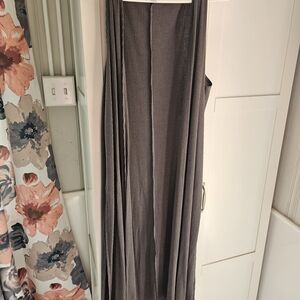 LuLaRoe Joy Gray Ribbed Knit Duster, Size Large